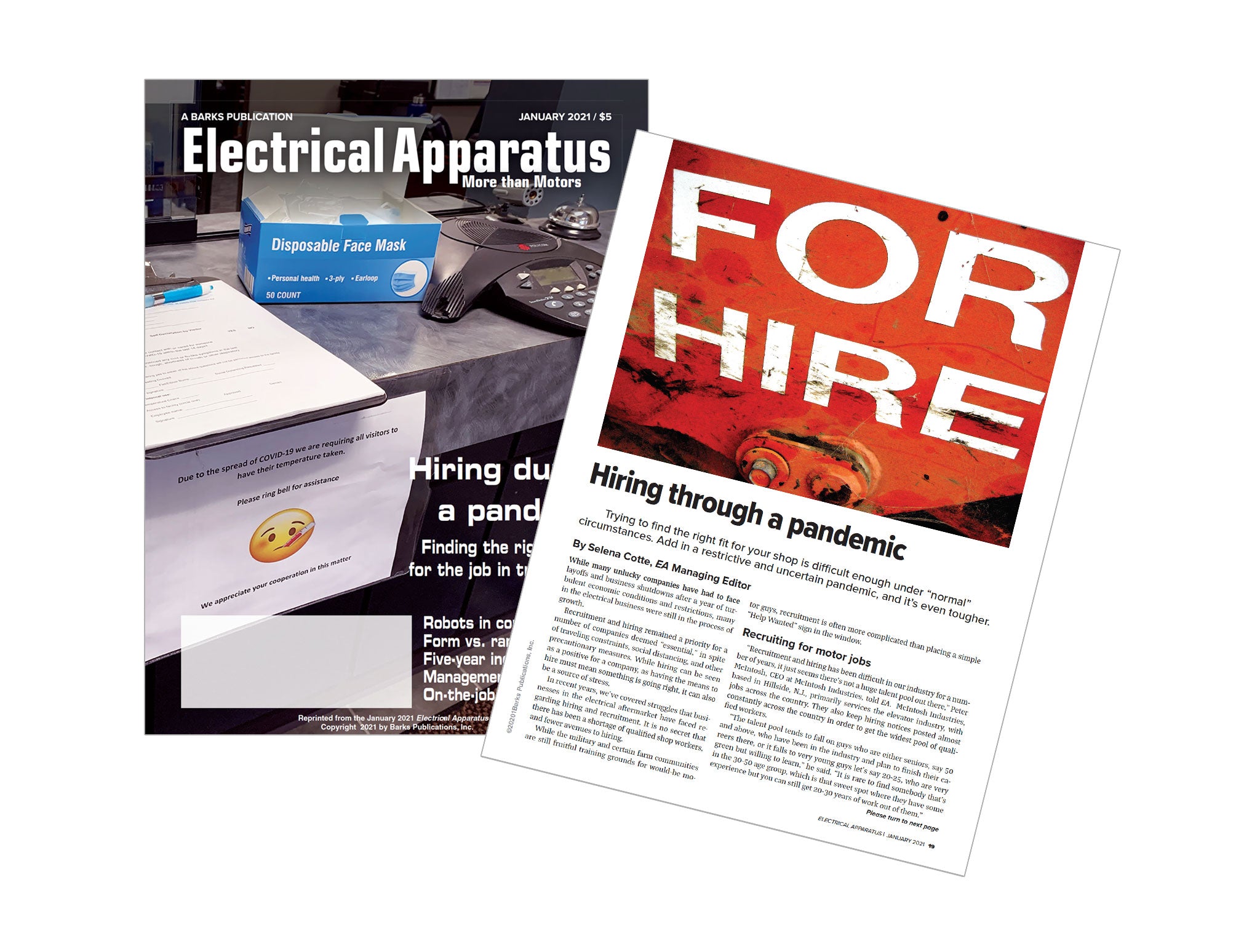 LEI Featured in Electrical Apparatus Magazine - "Hiring During a Pandemic".